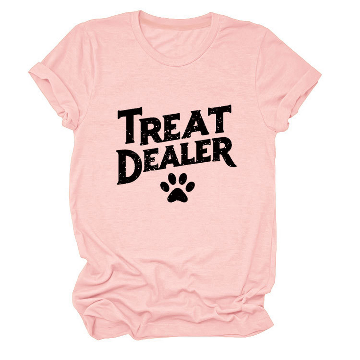 STYLISH CREW NECK SHORT SLEEVE TEE FOR WOMEN_CWDSD8365