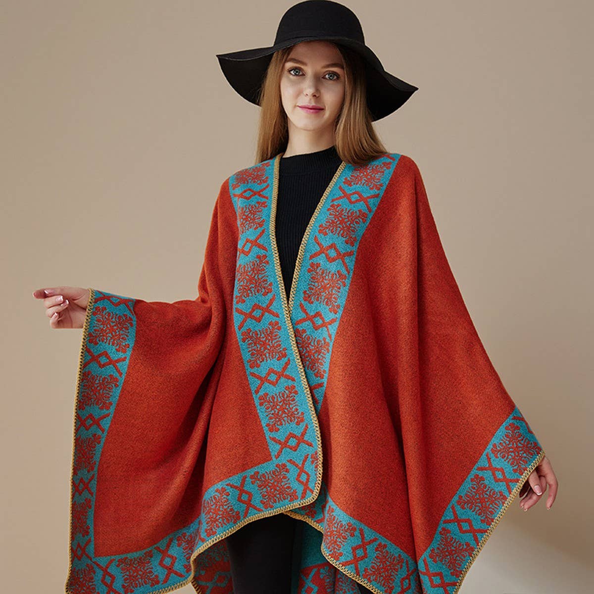 SHAWL SOLID COLOR IMITATION CASHMERE CAPE_CWASC2174
