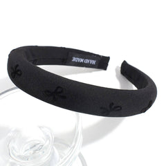 SIMPLE SOLID COLOR BOW PRINT HEADBAND_CWAHA2245