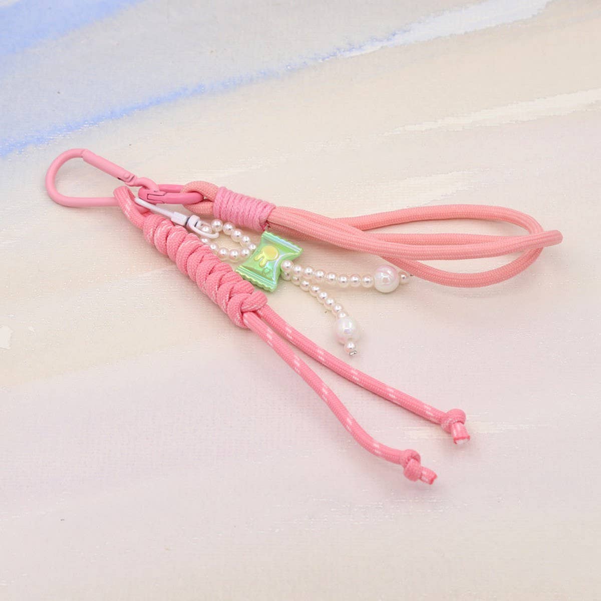 HAND WOVEN LANYARD CUTE BEADED KEYCHAIN_CWMM3548