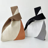 SIMPLE COLOR BLOCK KNITTED SHOULDER HANDBAG_CWAB1497