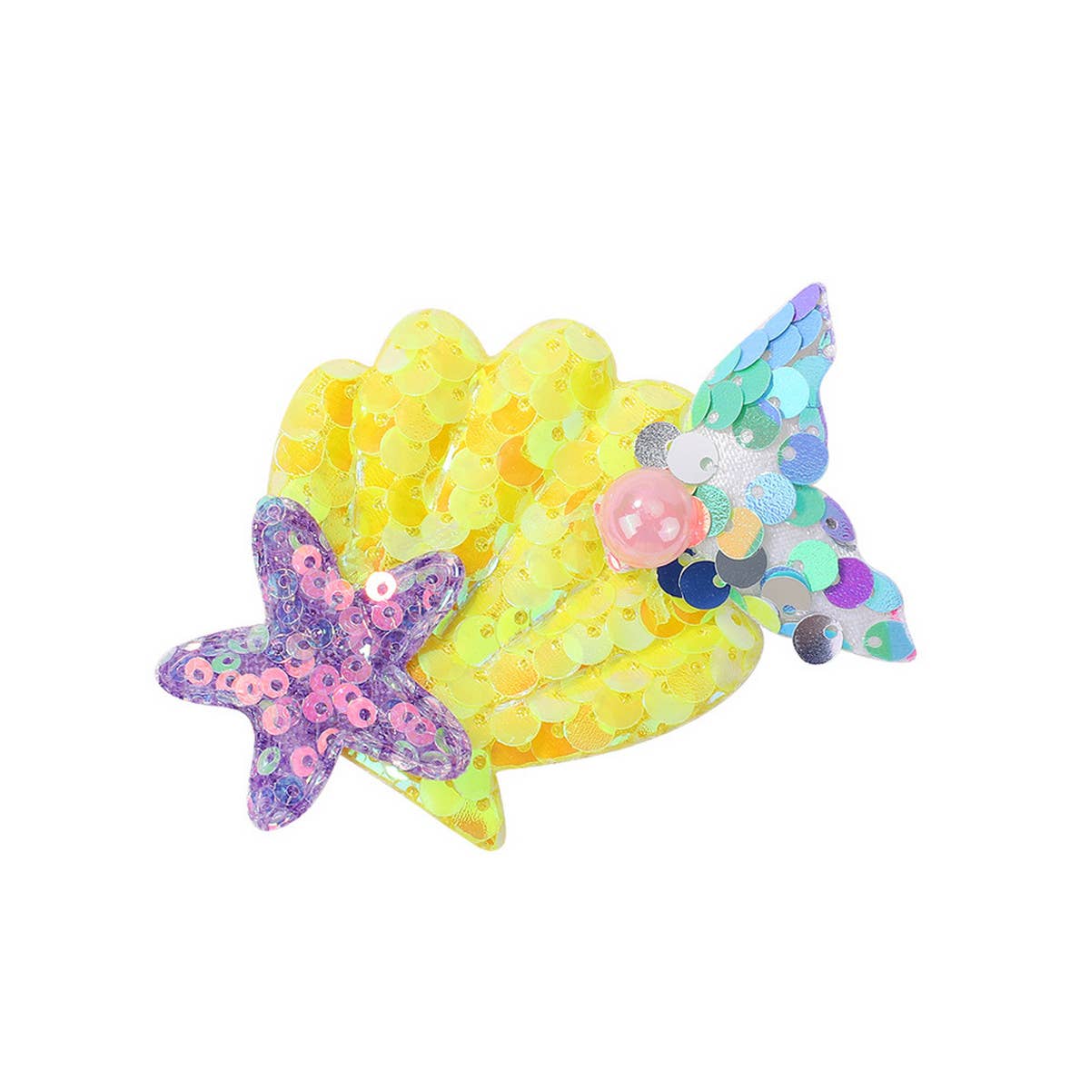 CHILDRENS SHELL PEARL MERMAID HAIRPIN_CWAHA2394