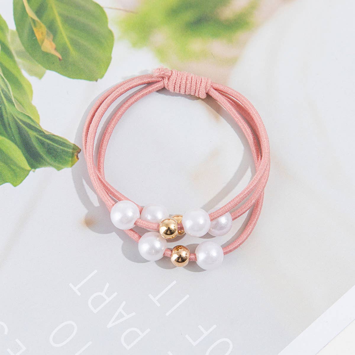 SIMPLE AND FASHIONABLE PEARL HAIR TIE_CWAHA0874
