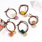 DOUBLE LAYER HOLLOW SQUARE RHINESTONE HAIR ROPE_CWAHA2335