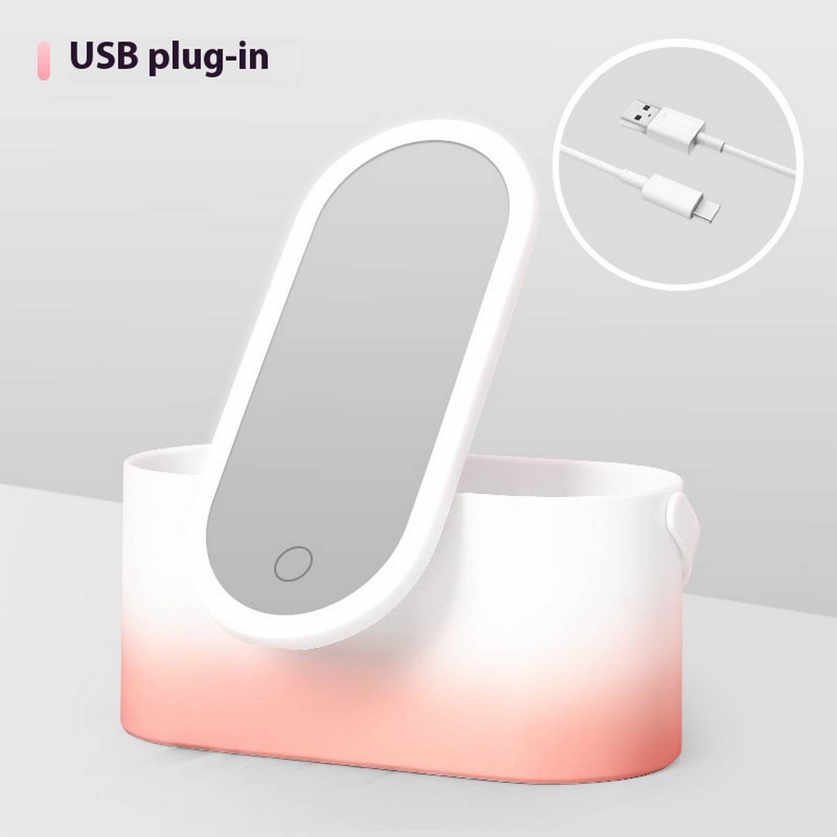 PORTABLE DRESSING BOX WITH LED LIGHT MIRROR_CWMM5633