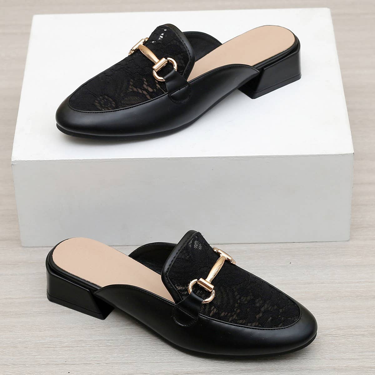 MEDIUM HEEL CASUAL THICK HEEL HALF SLIPPERS MULES_CWSHF0047