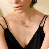 FASHIONABLE GOLDEN BOW NECKLACE FOR WOMEN_CWMM3769