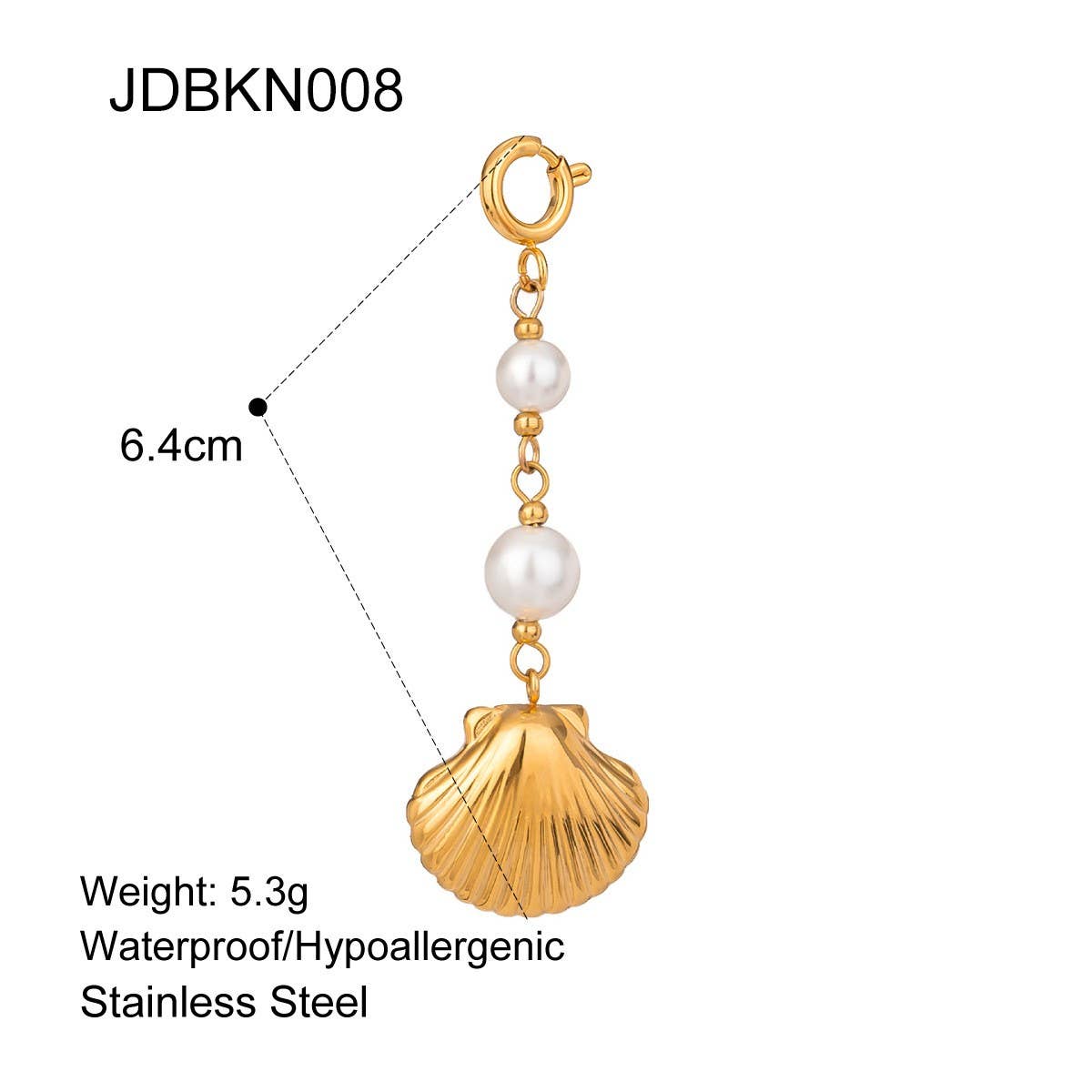 BIKINI STAINLESS STEEL PEARL SHELL PENDANT_CWMM4680