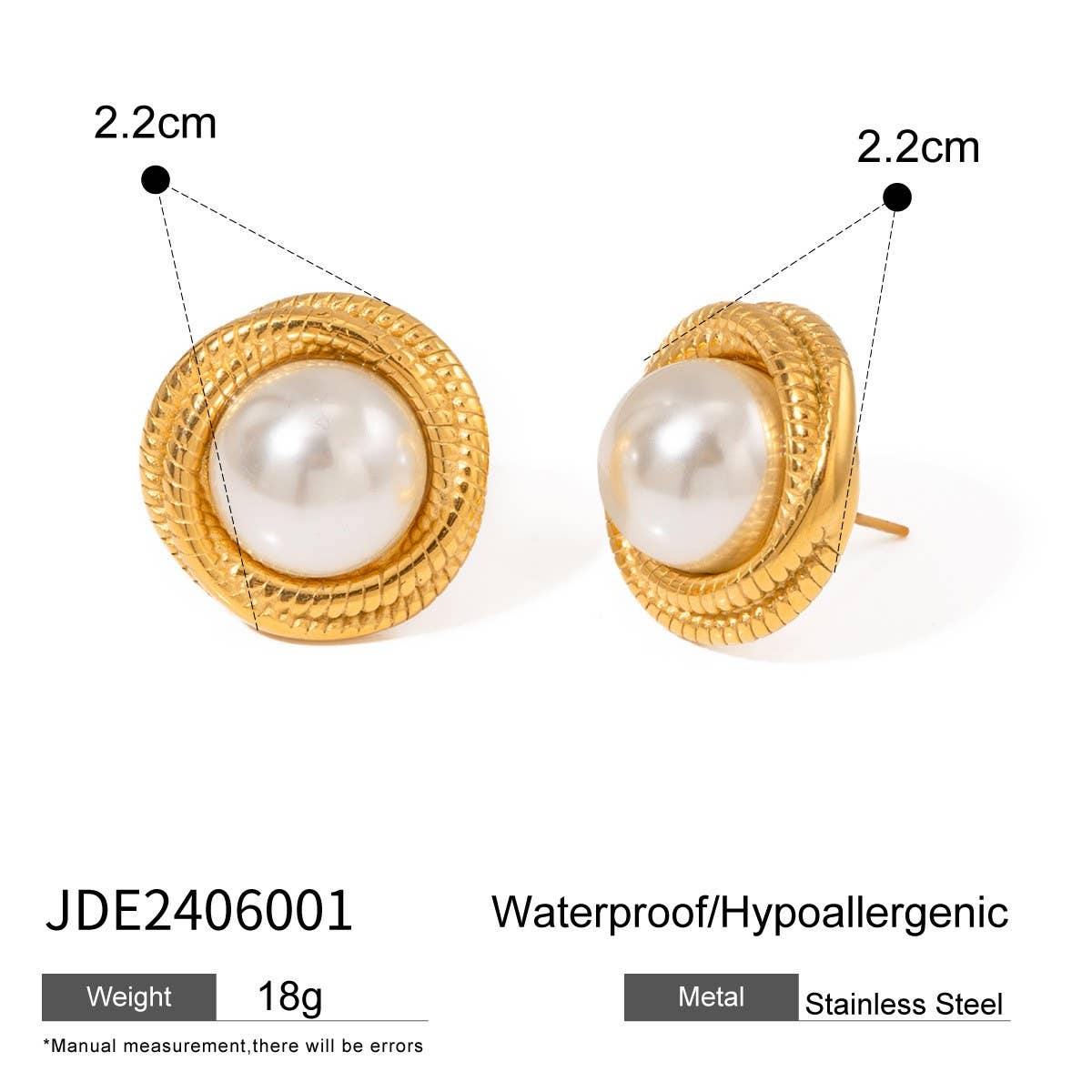 PREMIUM 18K GOLD STAINLESS STEEL PEARL EARRINGS_CWASC1651