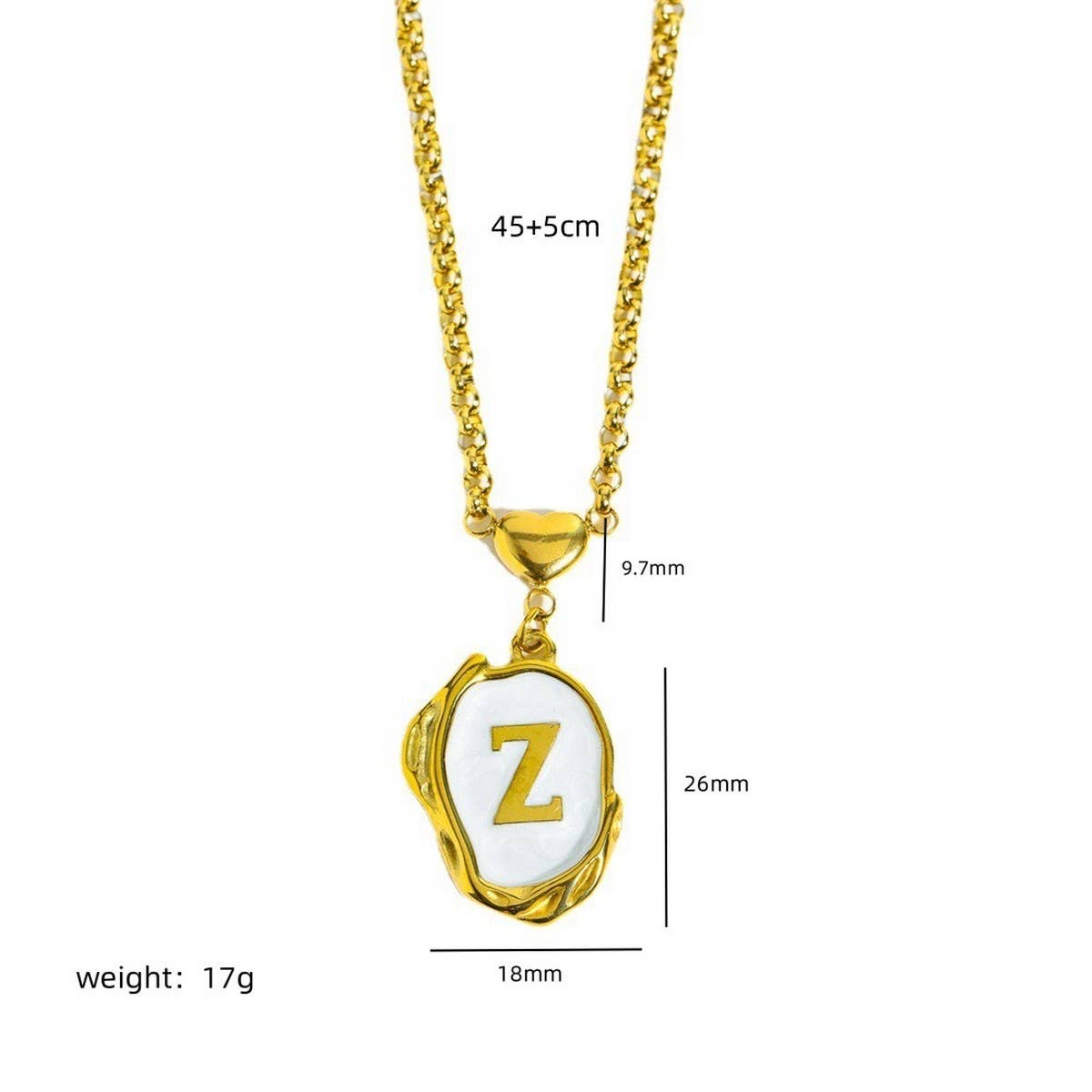 NEW 26 LETTERS OIL DROP THREE DIMENSIONAL NECKLACE_CWMM3756