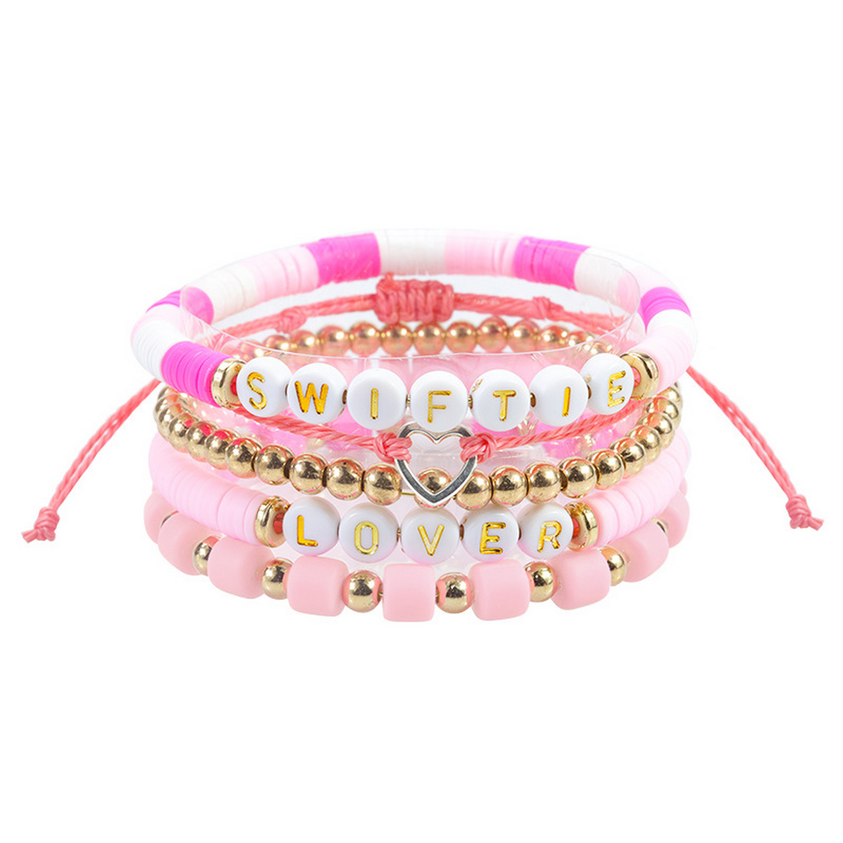 MULTILAYER ELASTIC LETTER BEAD BRACELETS SET_CWAJE0711