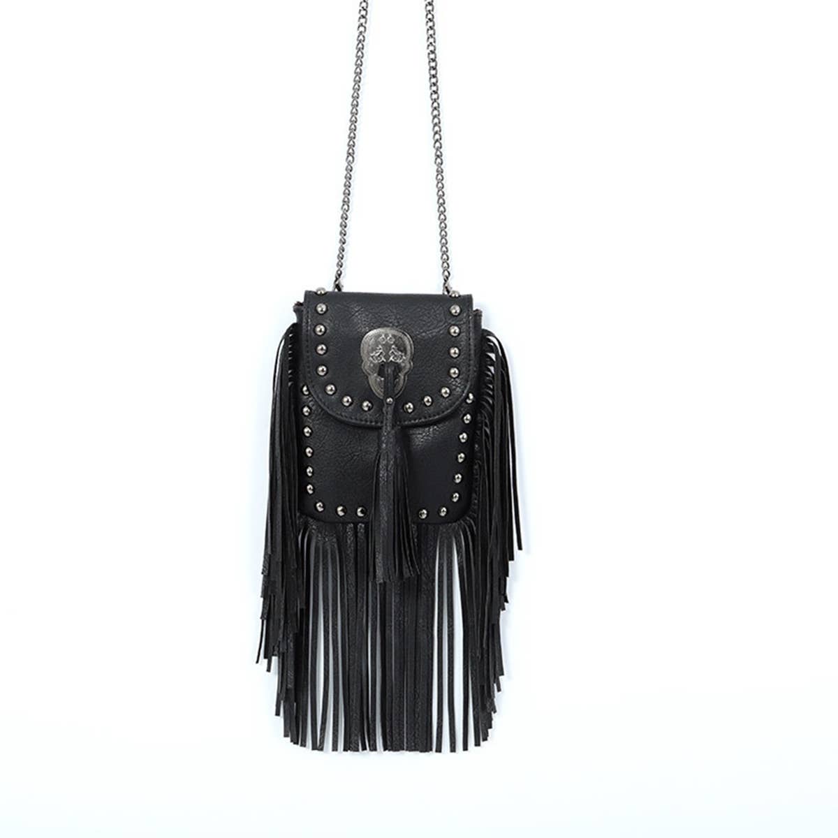 Women Leather Tassel Satchels Bag_Cwab0783