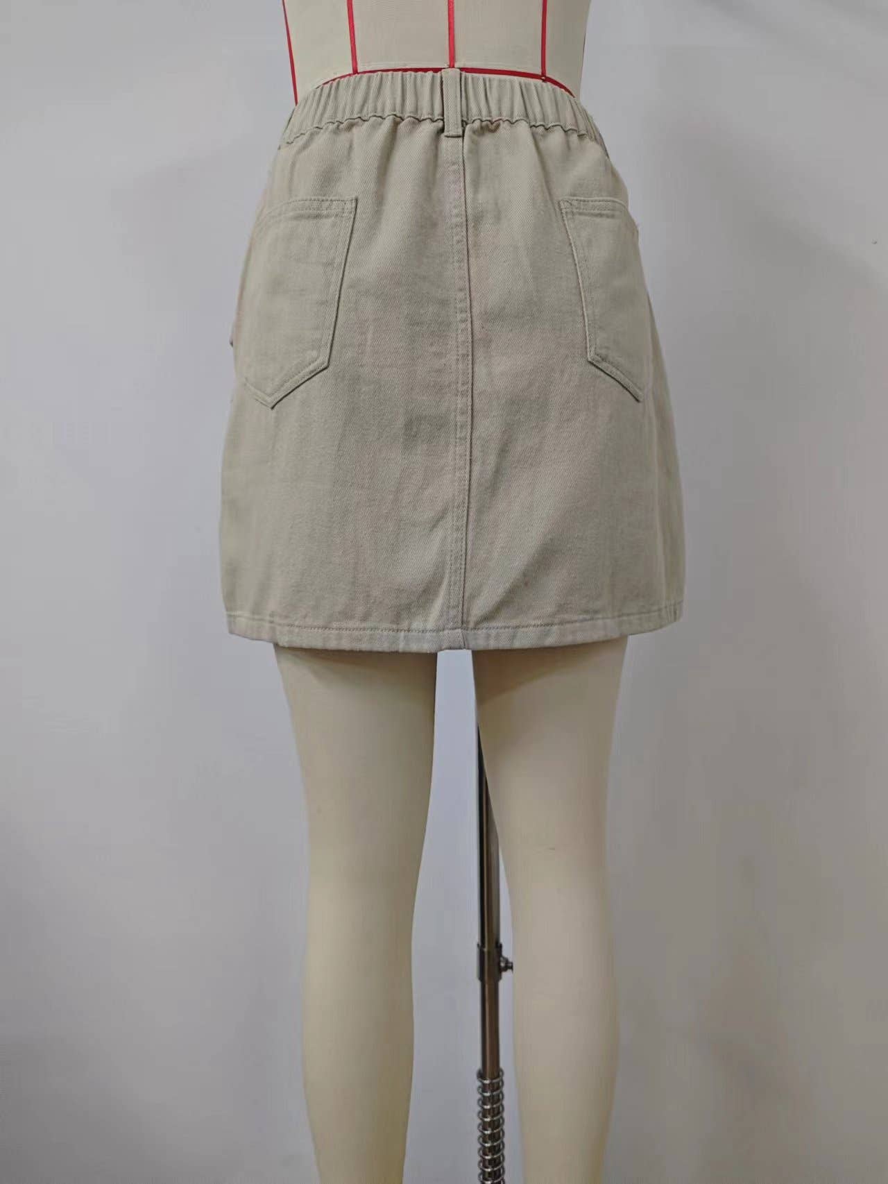 Trend-Washed Denim Skirt