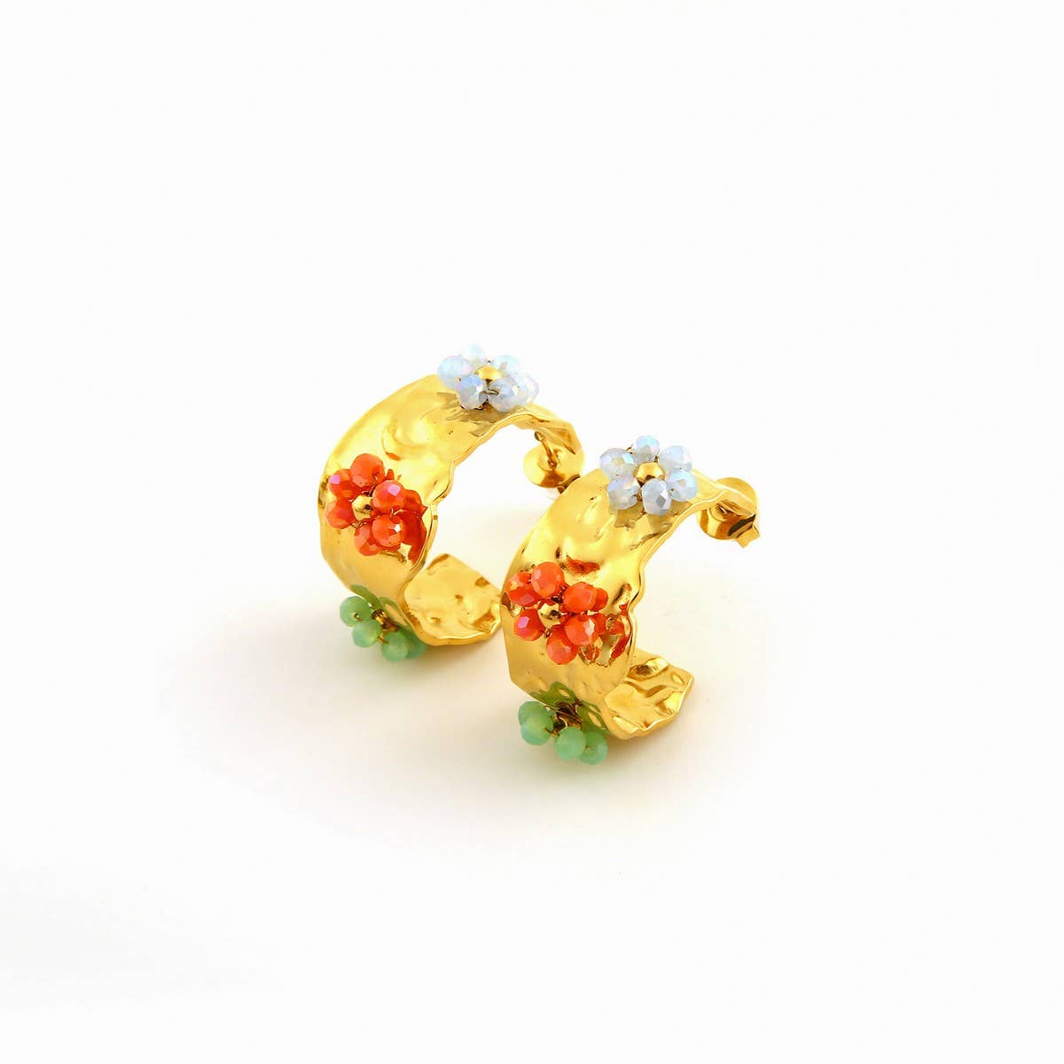 MINIMALIST FLORAL 18K STAINLESS STEEL EARRINGS_CWMM8896