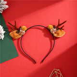CUTE CHRISTMAS ELK HORN BELL HEADBAND HAIRPIN_CWAHA3427
