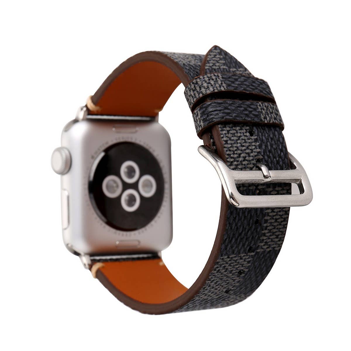 APPLE WATCH9 STYLISH PLAID LEATHER STRAP_CWASC1579