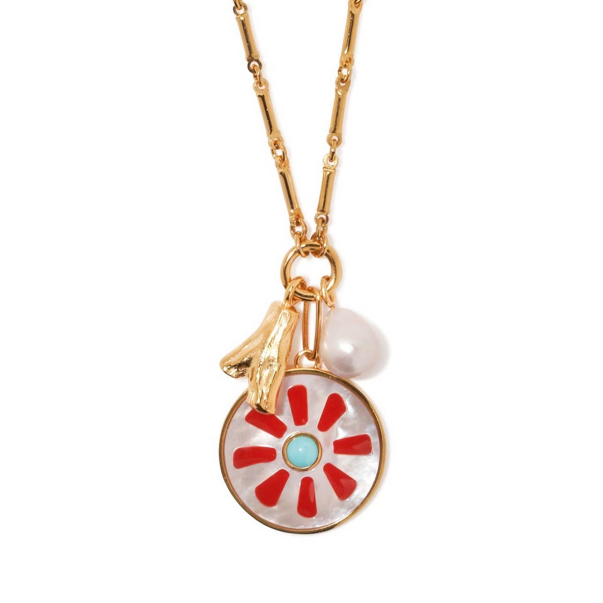 SIMPLE COLORFUL MULTI PENDANT NECKLACE FOR WOMEN_CWMM3789