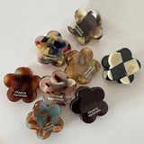 Vintage Ink Flower Small Hair Claw Hair Clips_Cwaha0863