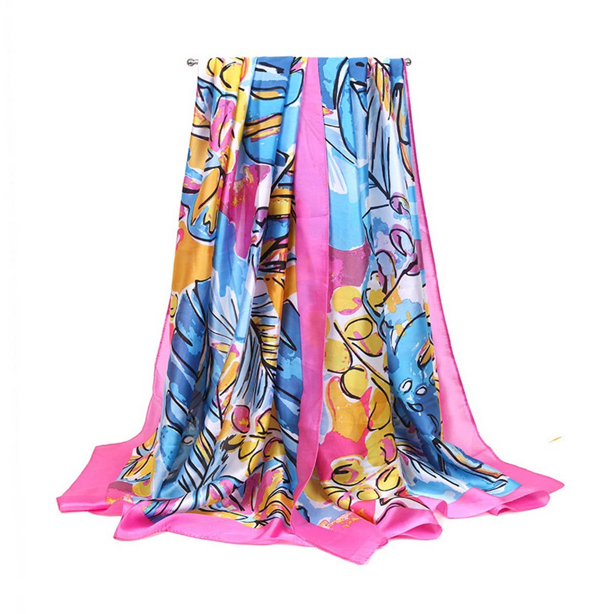 BANANA LEAF SCARF SUMMER BEACH WRAP SHAWL_CWASC0671