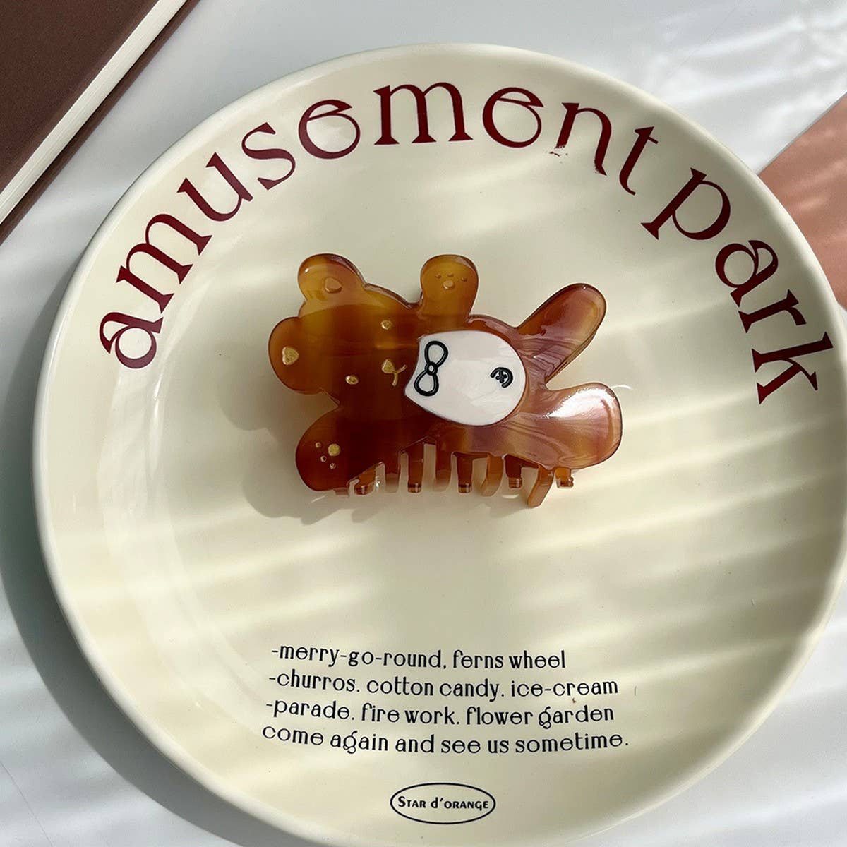 CUTE BEAR ACETATE HAIR CLAW CLIP FOR GIRLS_CWAHA5956