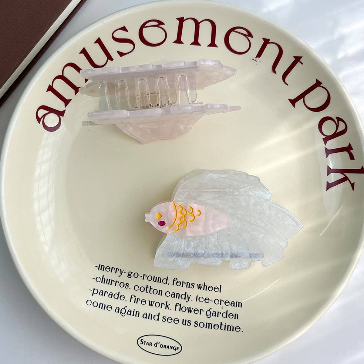 BETTA FISH ACETATE CUTE HAIR CLAW CLIP_CWAHA5952