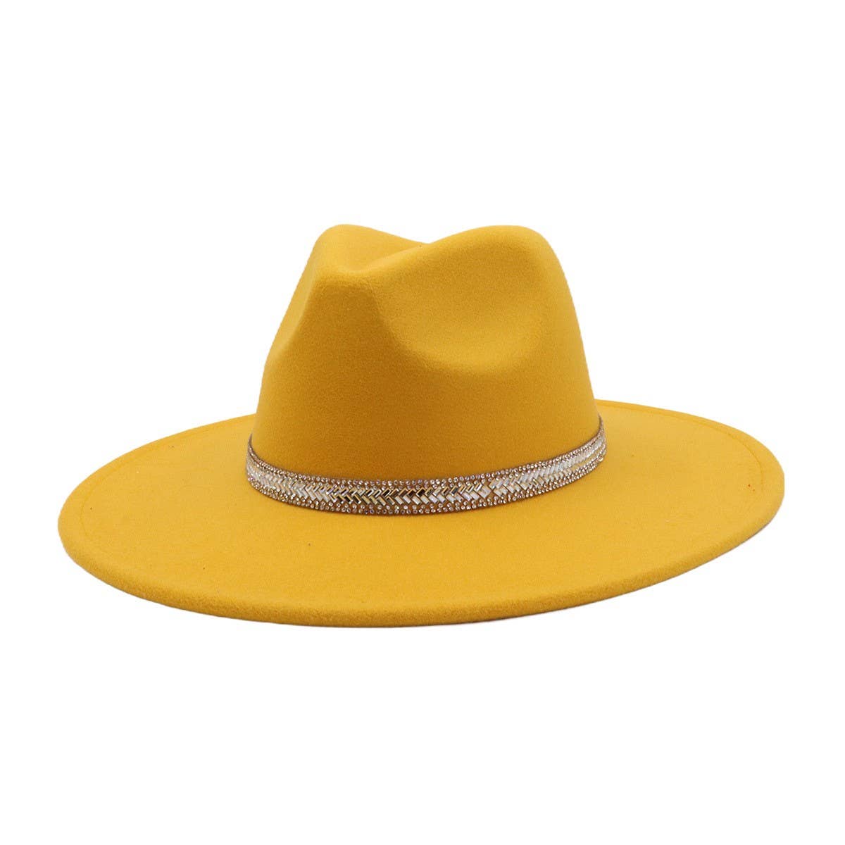 MEN WOMEN WOOL BLEND FEDORA HAT HEART TOP_CWAH04376