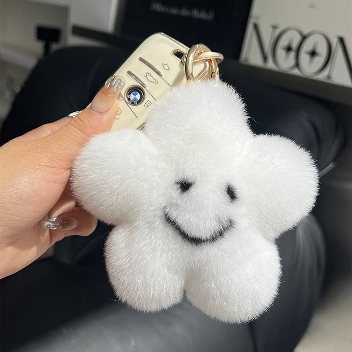 CUTE SMILING LITTLE STAR CAR KEYCHAIN BAG PENDANT_CWMM2551