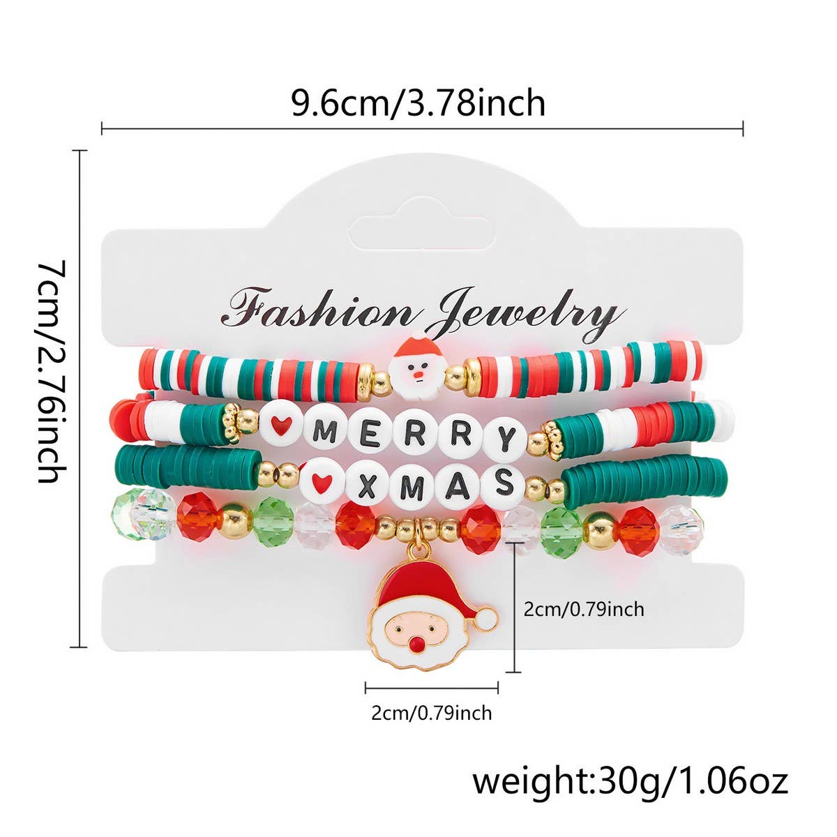 Cwaje2519_Christmas Combination Beaded Bracelet