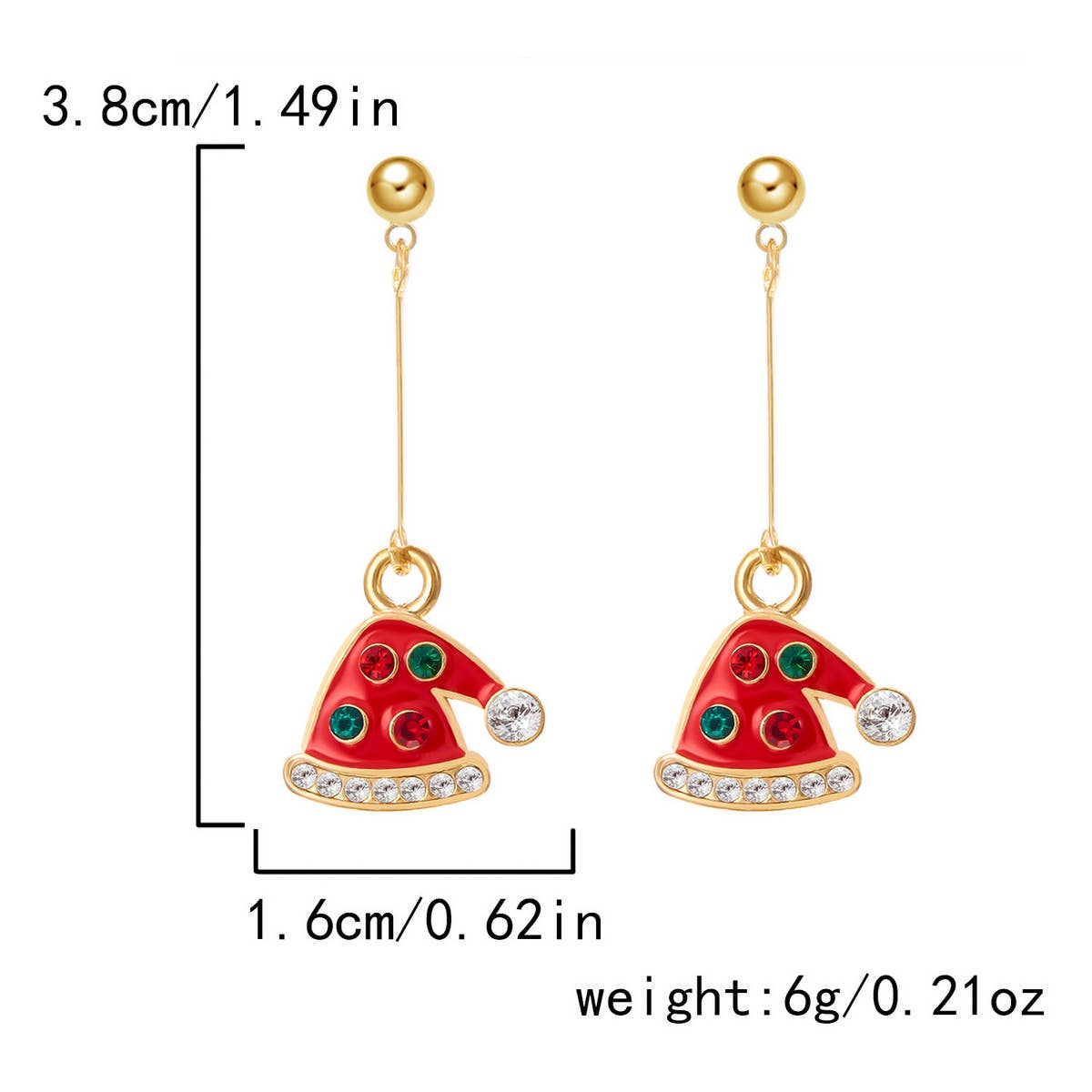 NEW CHRISTMAS BELL ASYMMETRICAL EARRINGS_CWAJE2388