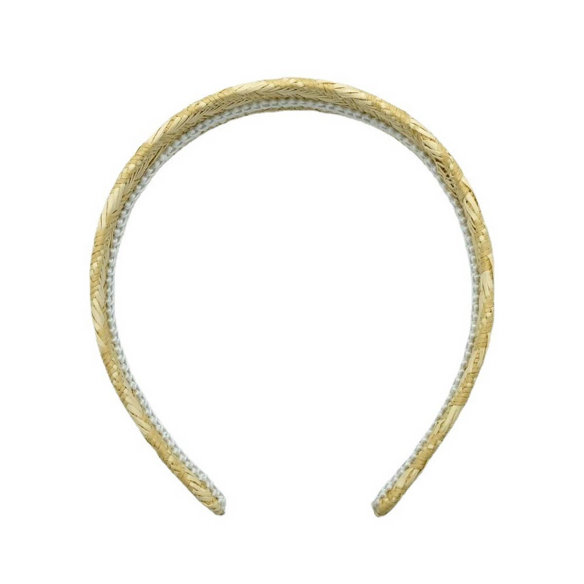 POPULAR EU NATURAL RAFFIA BRAIDED HEADBAND_CWAHA6344