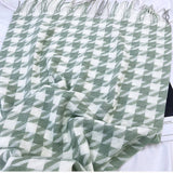 HOUNDSTOOTH TASSEL SCARF THICK WINTER WRAP_CWASC1463