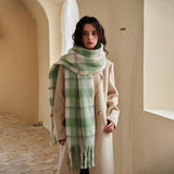 DESIGNER SOFT PLAID FAUX CASHMERE SCARF FOR WINTER_CWASC2326