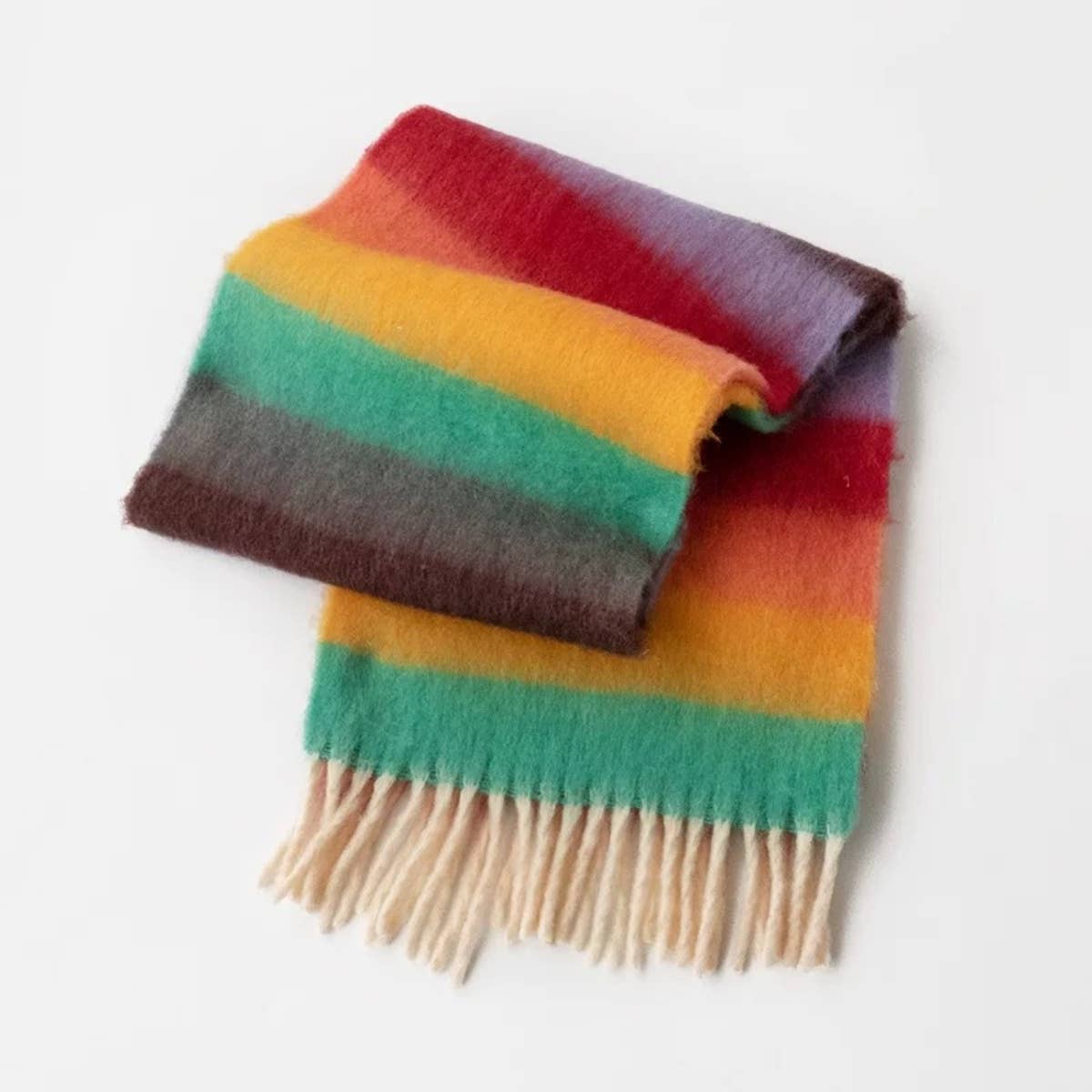 Cwasc1575_Winter Premium Thermal Striped Scarf Bib