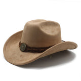 FAUX SUEDE FELT COWBOY HAT MENS CLASSIC FEDORA_CWAH2510
