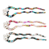 Wavy Acetate Retro Hairpin Hair Accessories