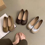 RETRO ROUND TOE SLIP ON LOAFERS FOR WOMEN_CWSHF0113