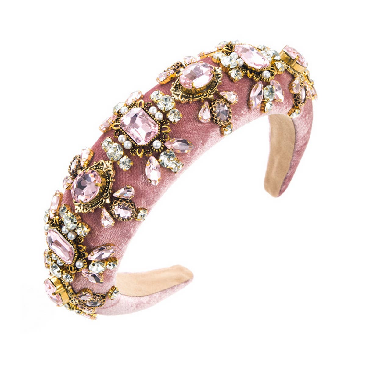 NEW GLASS DIAMOND HIGH HEAD SPONGE HEADBAND_CWAHA2121