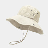 Vintage Wide Brim Sun Hat With Wind Strap_Cwah3873