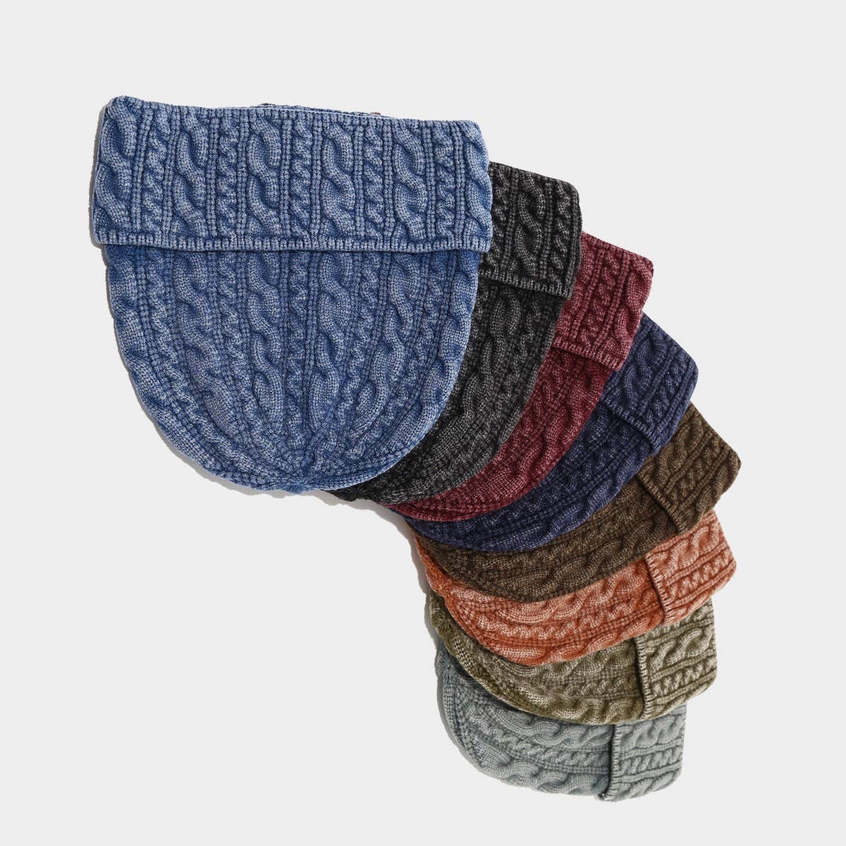 Unisex Cable Knit Beanie Winter Warm Hat_Cwah04763