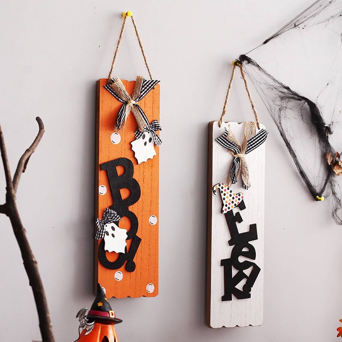 INS STYLE CUTE GHOST WOODEN HANGING DECOR_CWAJE05362
