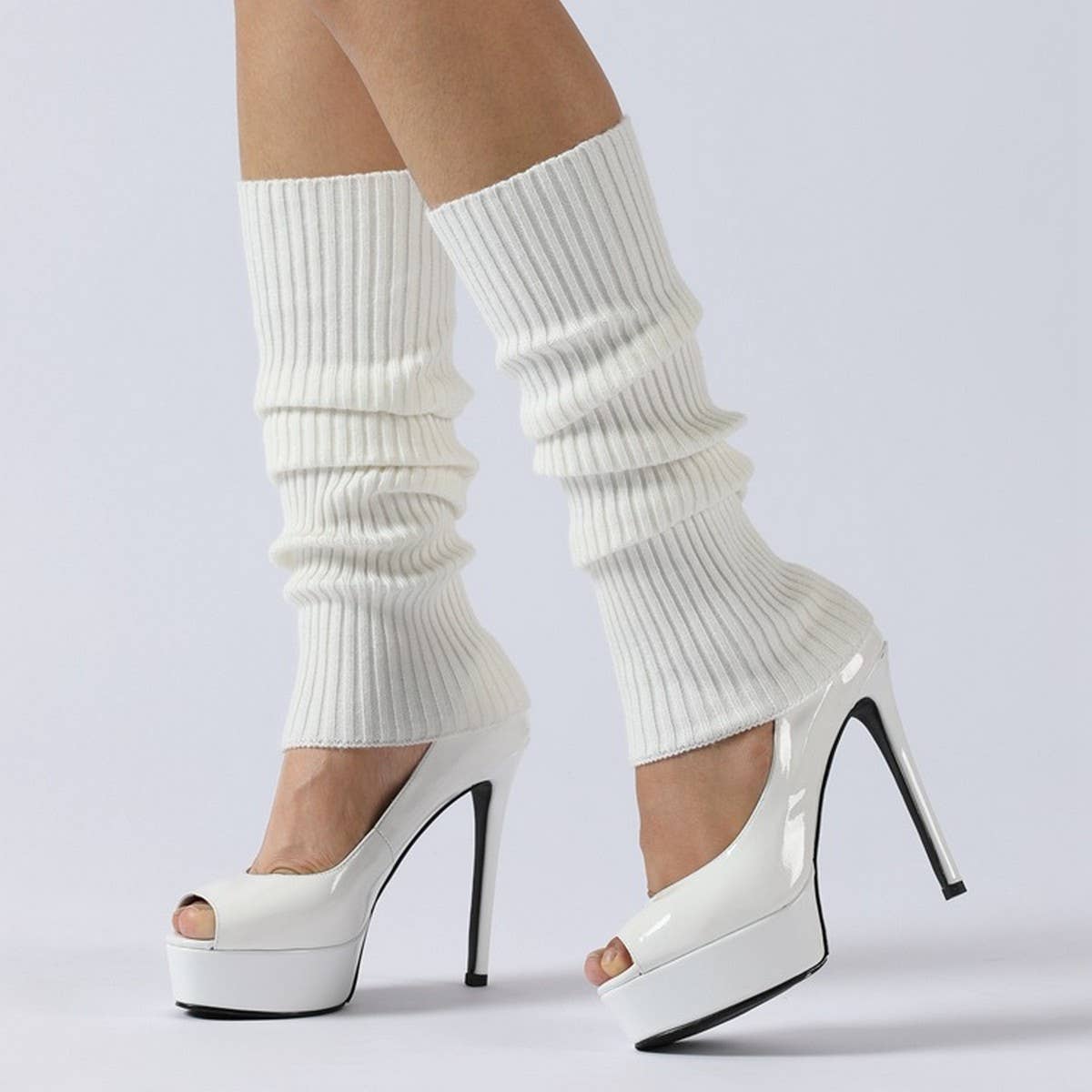 Warm Ballet Leggings High Elastic Stacked Socks_Cwms0748