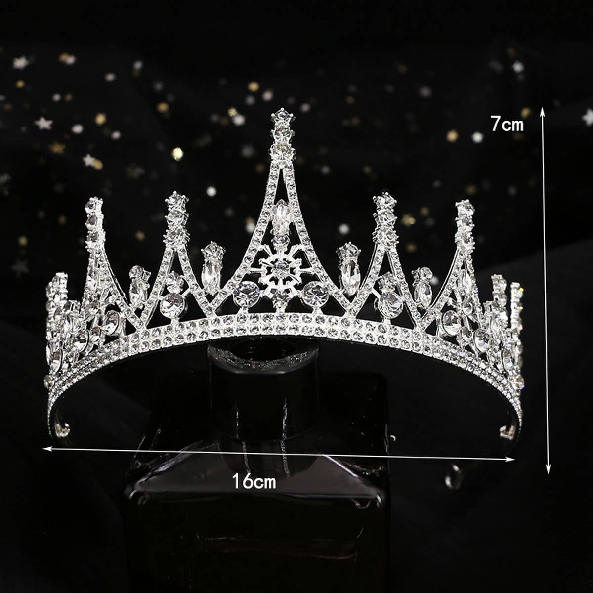 QUEENS HEADBAND CROWN WEDDING CRYSTAL TIARA_CWMM2024