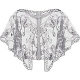 SEQUIN LACE EVENING SHAWL PARTY FORMAL WRAP_CWMM8953