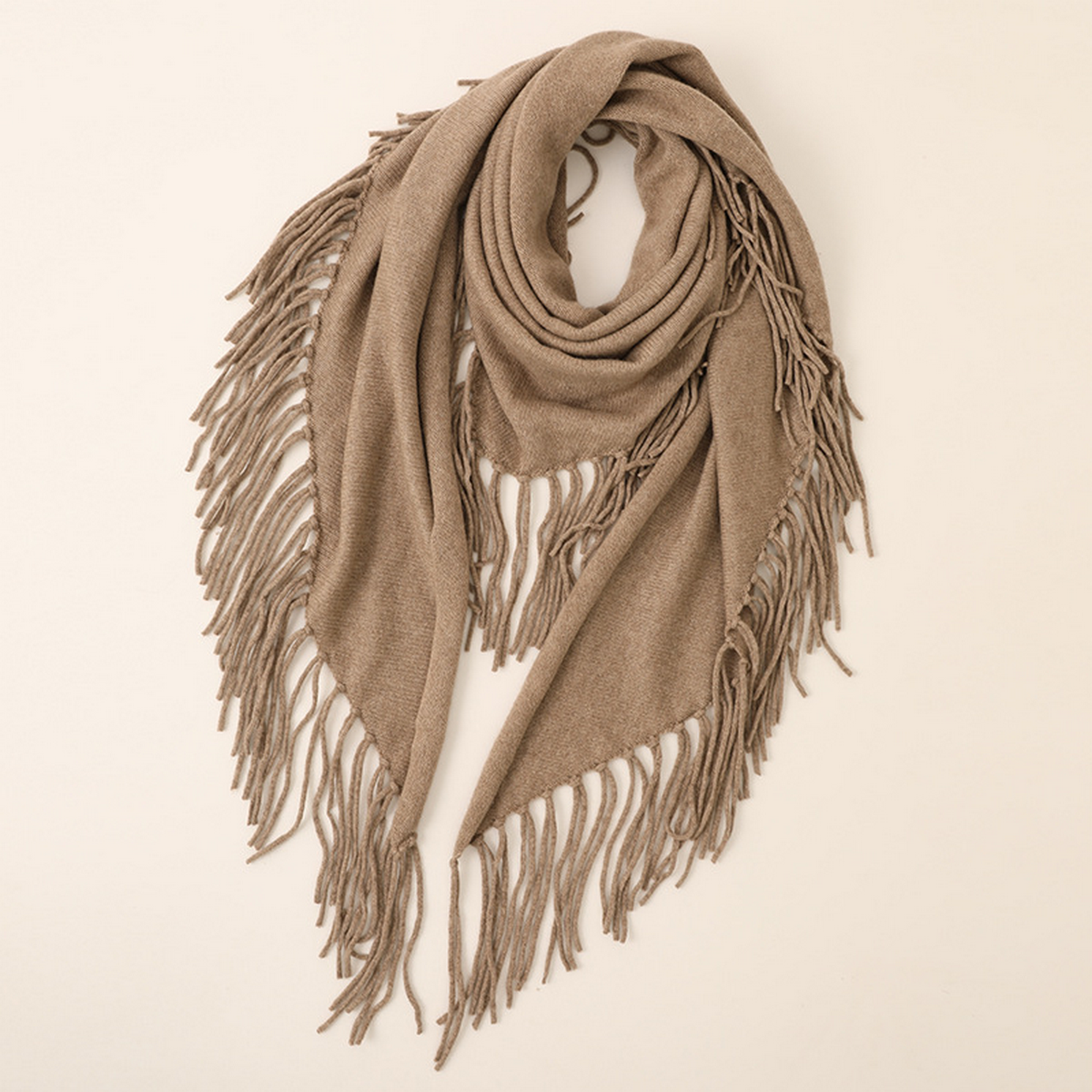 Wome Warm Triangle Scarfcashmere Knit_Cwasc2703