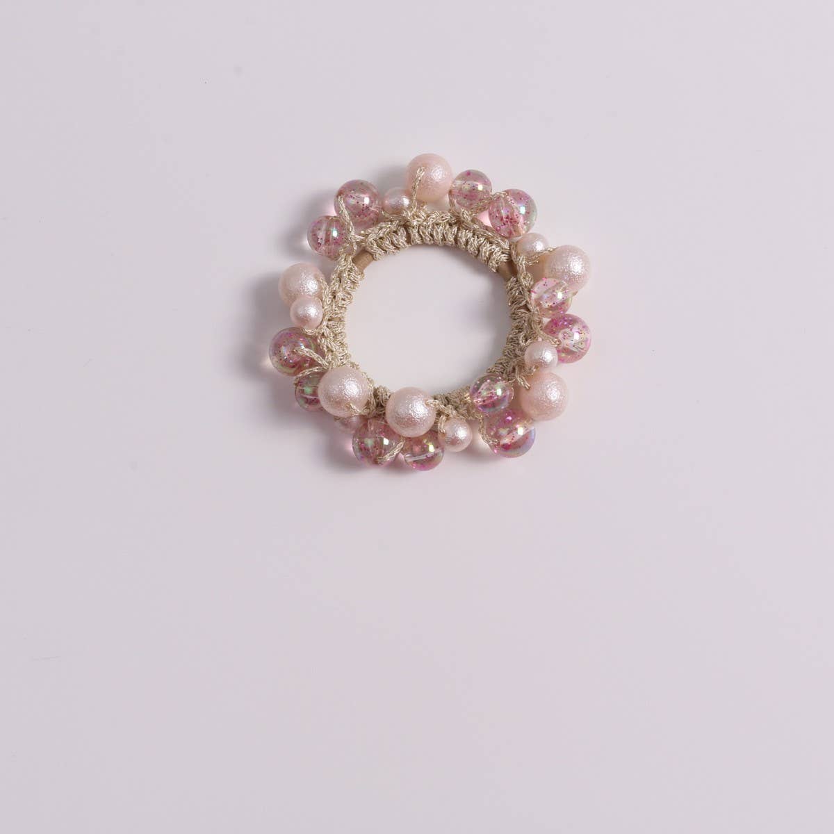 SWEET CUTE WRINKLED PEARL HAIR TIE SIMPLE NEW BAND_CWAHA6777