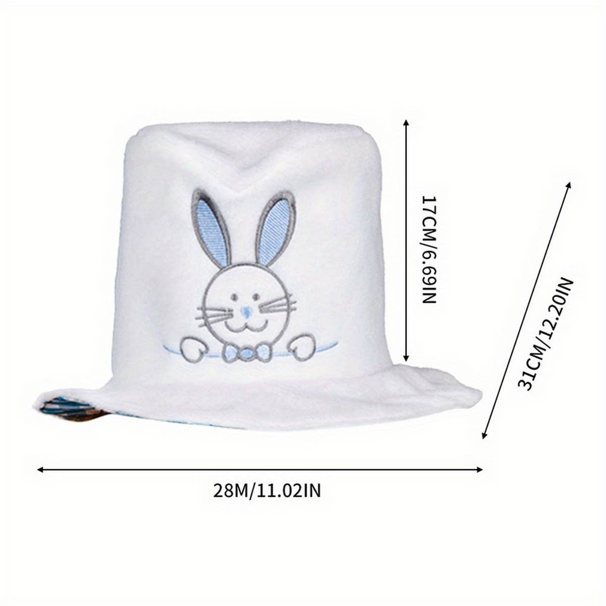 EASTER VELVET RABBIT EARS BUNNY DECORATIVE HAT_CWAH2977