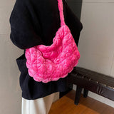 Velvet Puffy Cloud Shoulder Crossbody Bag_Cuab00487
