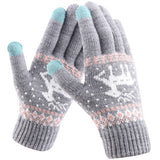 Women Warm Velvet Jacquard Gloves_Cwag0126