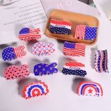 Usa Flag Hair Claw, Creative Patriotic Back Clip_Cwaha1265