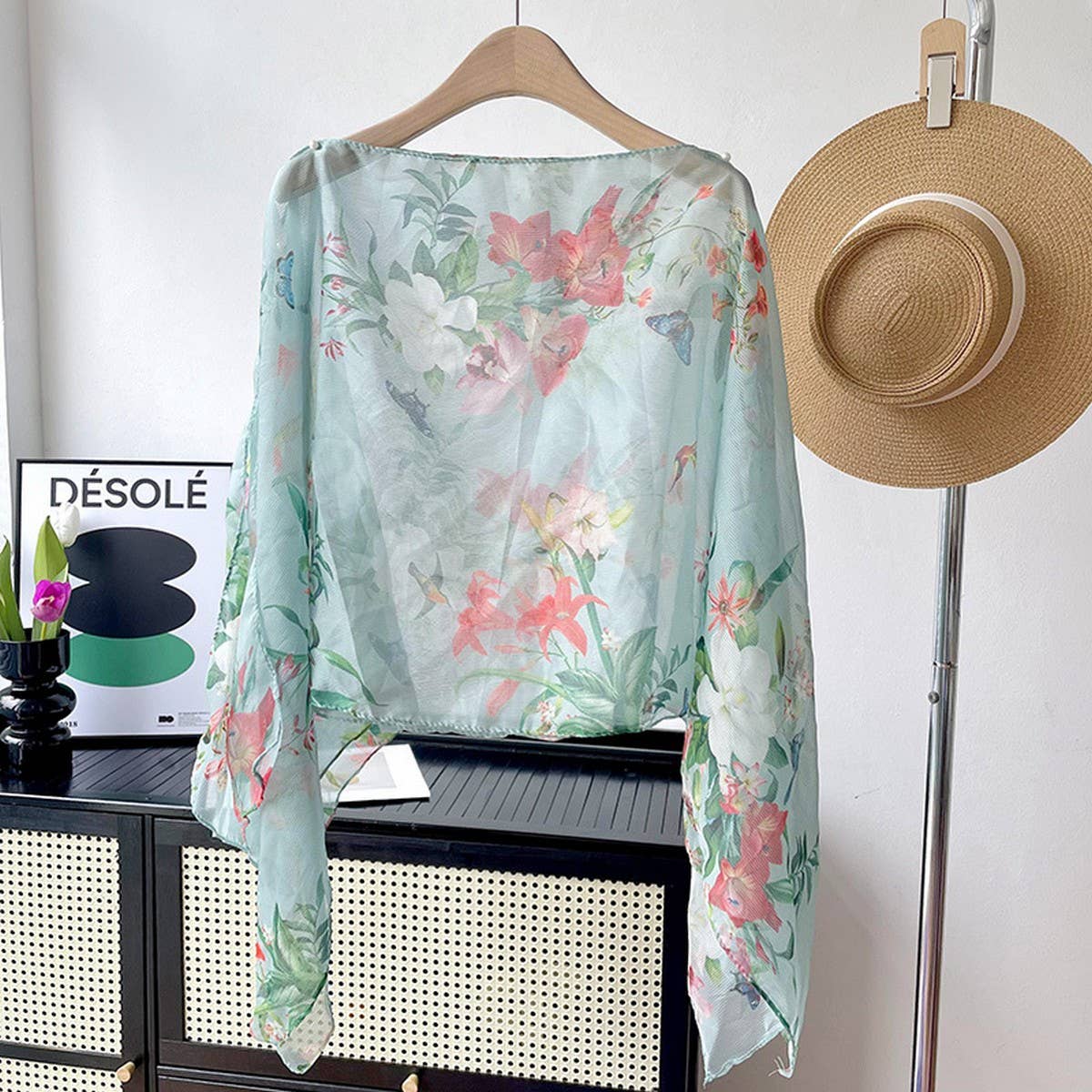 Sun Protection Round Neck Loose Slimming Shawl_Cwasc0756